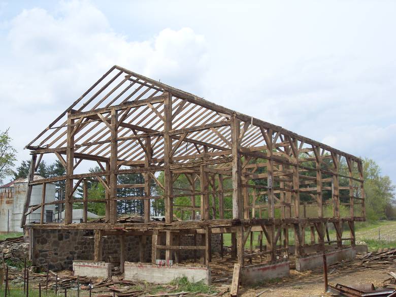 Shafer Barn Exterior with Siding Removed